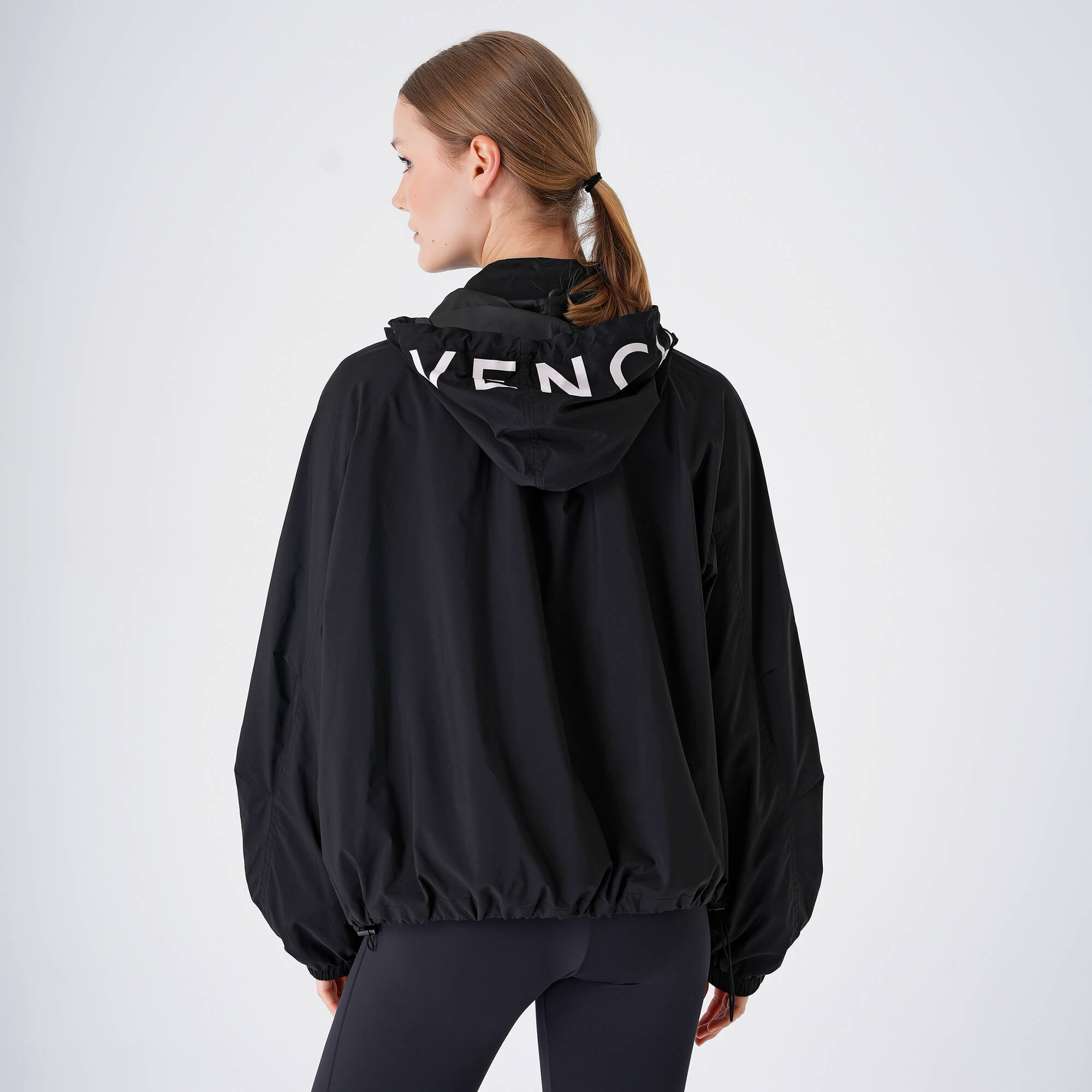 Givenchy - Black&White Zıp Hoodie Raincoat